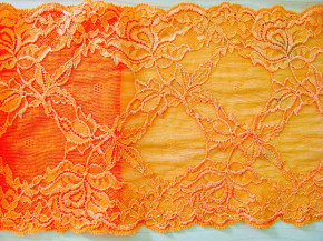 1m elastische Spitze in jaffa-orange Fb1335