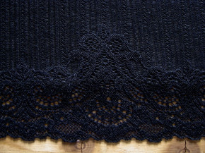 1m feste, elastische Spitze in schwarz Fb4000
