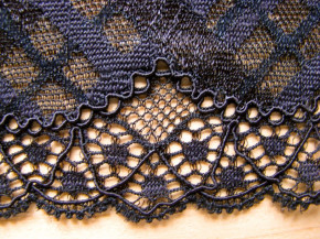 1m XL-elastische Spitze in schwarz Fb4000