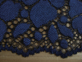 1m elastische XL-Spitze in schwarz/rojal-blau Fb0016