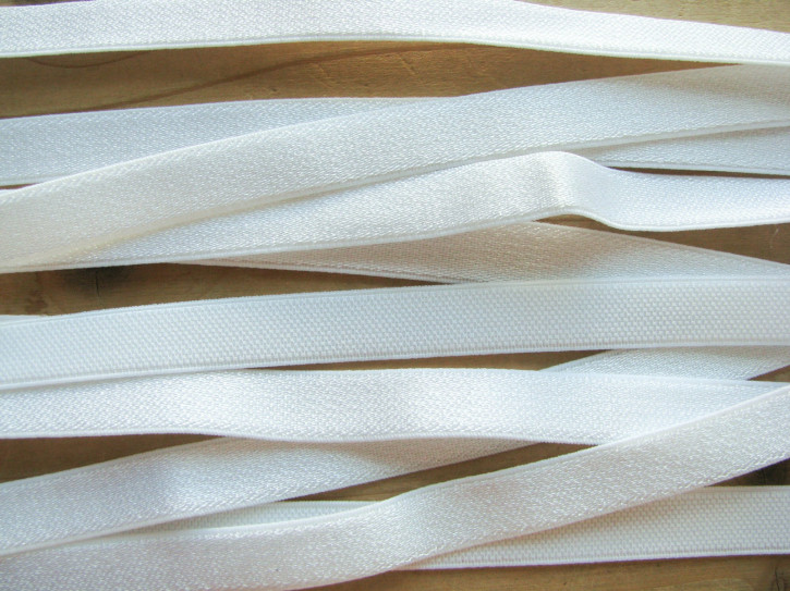 5m Satin-Träger-Gummi in perl-weiß/ein Hauch von creme Fb2001 - 10mm 